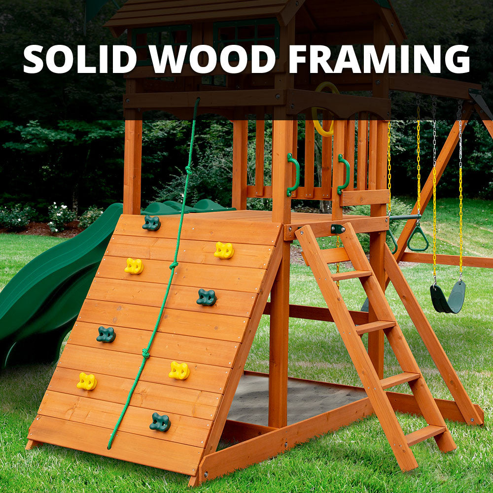 Outing w/ Trapeze Bar Swing Set