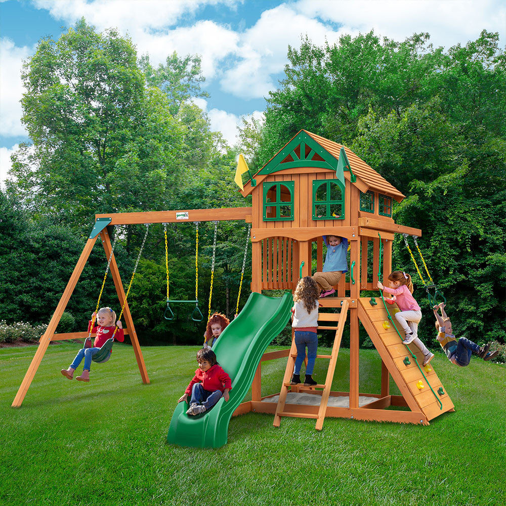 Outing w/ Trapeze Bar Swing Set