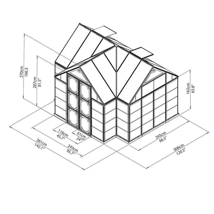 Chalet 12′ x 10′ Greenhouse