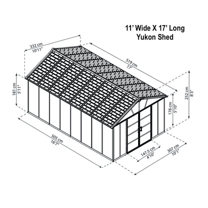 Heavy Duty Yukon Sunlit Garden & Utility Shed