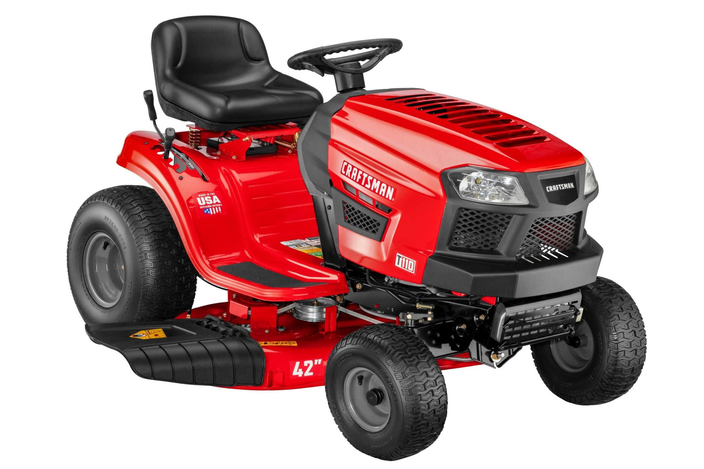 Craftsman T110 | 42″ Riding Mower | 17.5 HP Briggs & Stratton Engine | 7-Speed Transmission