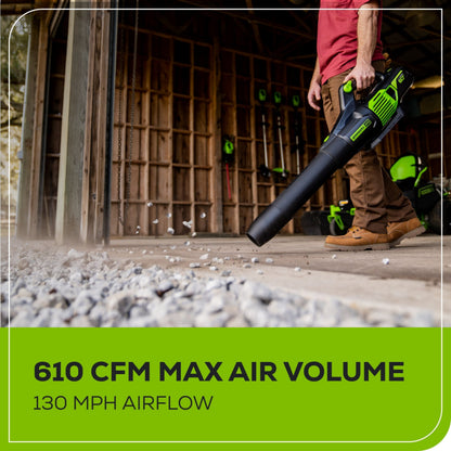 60V 25″ SP Mower 3PC Combo Kit, 16″ String Trimmer and 610CFM Blower