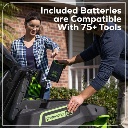 60V 42″ Cordless Battery CrossoverT Riding Lawn Mower: (6) 8.0 Ah Batteries and (3) Dual-Port Turbo Chargers