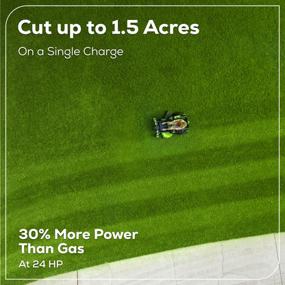 60V 42″ Electric CrossoverZ Zero Turn Mower with (4) 8 Ah Batteries and (2) Dual-Port Turbo Chargers