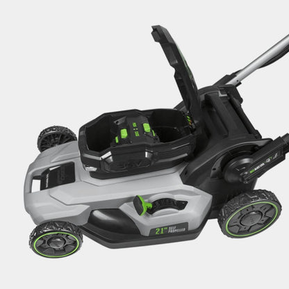 EGO LM2142SP 21″ Poly Deck Dual-port SP Lawn Mower Kit (550W Charger, 2*5.0Ah)