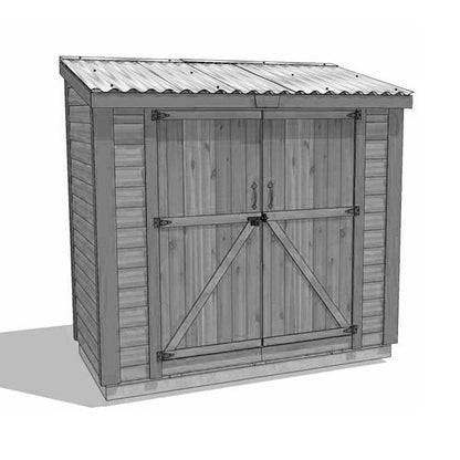 8′ x 4′ SpaceSaver Storage Shed – Double Doors