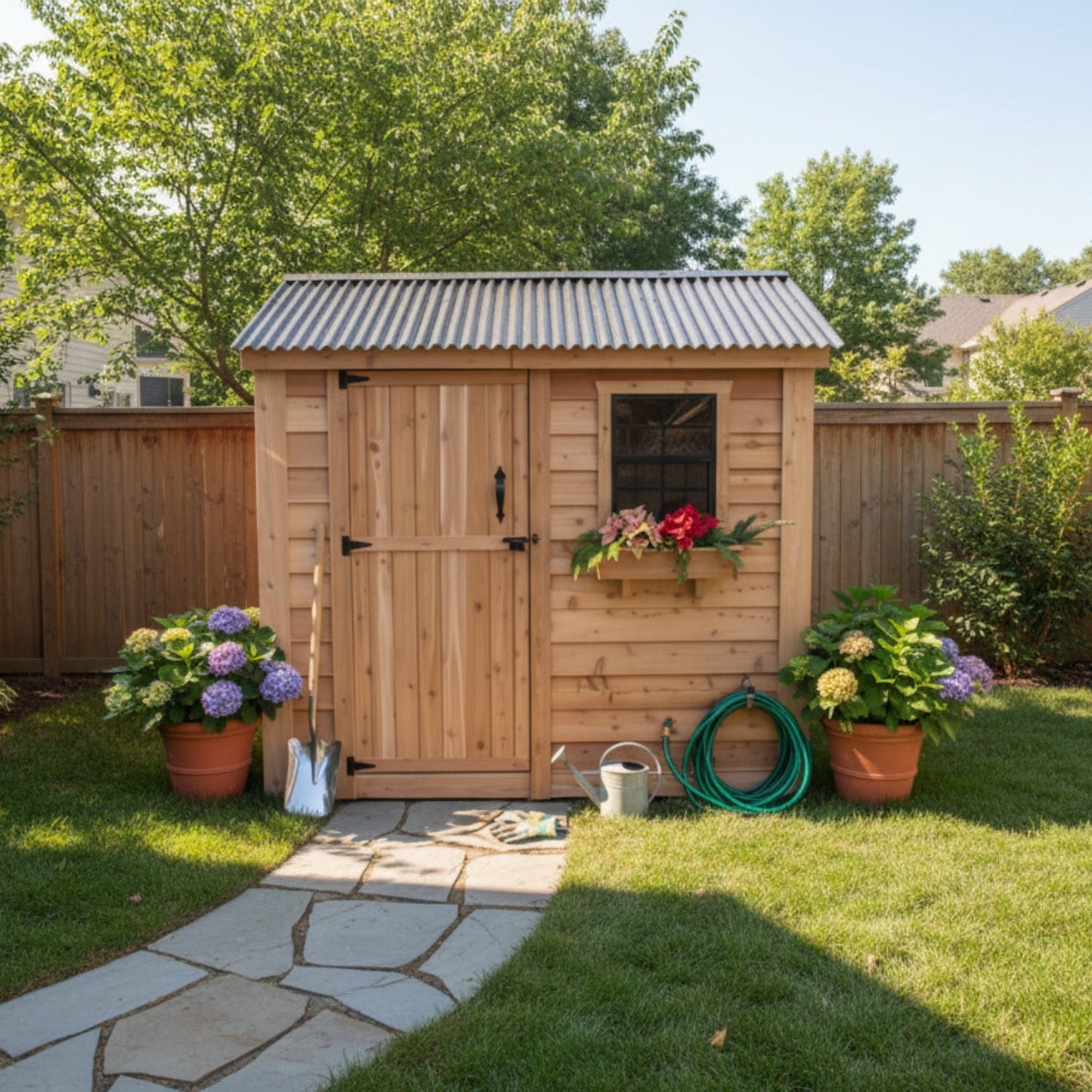 8′ x 4′ SpaceSaver Storage Shed – Single Door