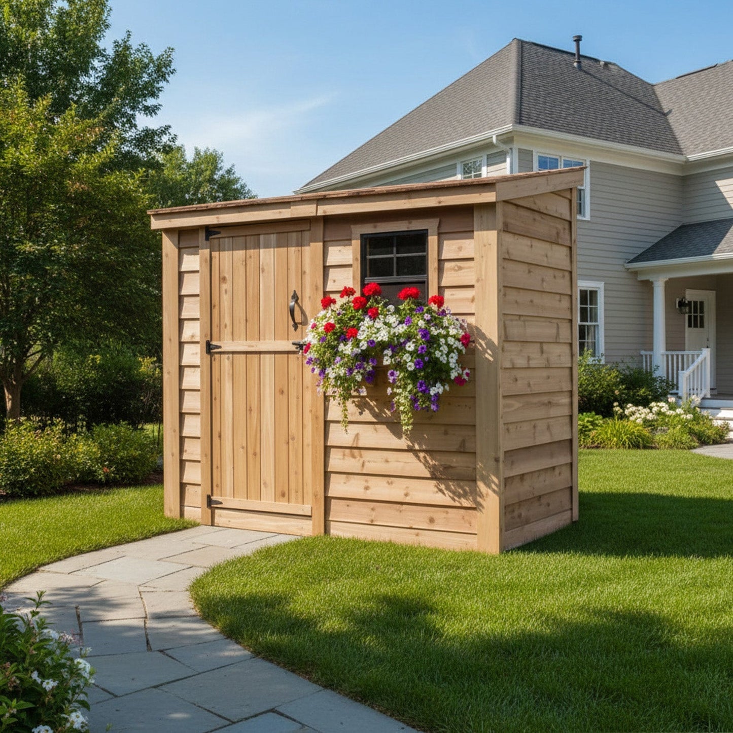 8′ x 4′ SpaceSaver Storage Shed – Single Door