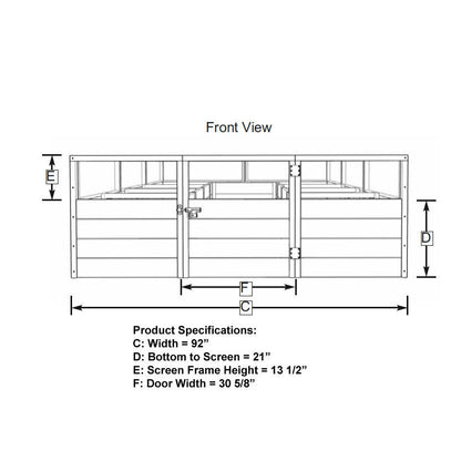 Cedar Complete Raised Garden Bed Kit with Greenhouse Cover 8′ x 12′