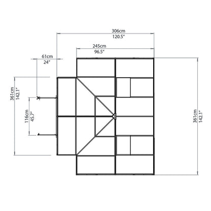 Chalet 12′ x 10′ Greenhouse